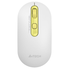 Мышь A4Tech Fstyler FG20 Daisy белый/желтый оптическая (2000dpi) беспроводная USB (4but) /***