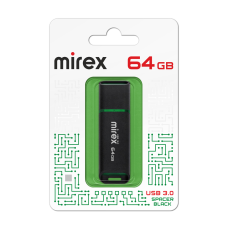 Флэш Карта Mirex 64Gb SPACER BLACK (13600-FM3SPB64) USB 3.0