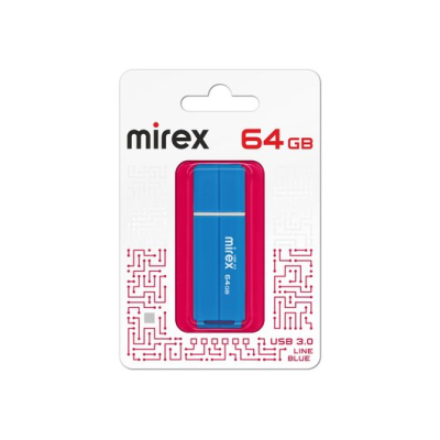 Флэш Карта Mirex 64Gb LINE BLUE (13600-FM3LBU64)