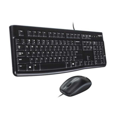 Клавиатура + мышь (комплект) Logitech Desktop MK120 USB чёрная /***