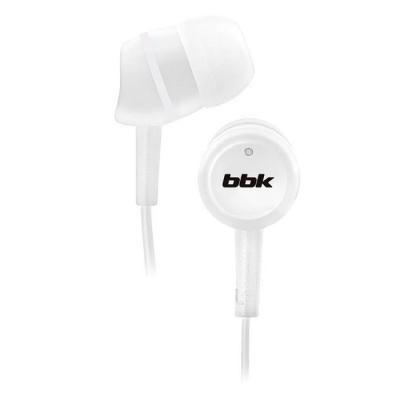 Наушники BBK EP-1220S белый 1.2м