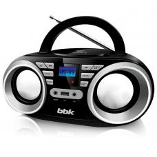 Аудиомагнитола BBK BX160BT, черный/металлик