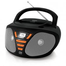 Аудиомагнитола BBK BX180U черный/оранжевый