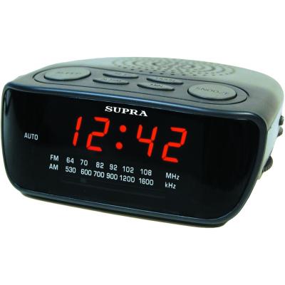 Часы с радиоприемником SUPRA SA-36FM black/red