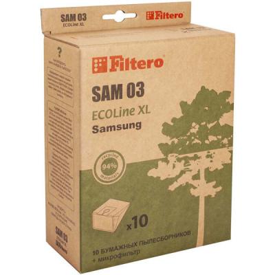 Пылесборник FILTERO SAM 03 (10+фильтр) ECOLine XL бумажные /В