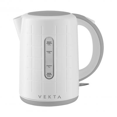Чайник VEKTA KMP-1707 белый/серый
